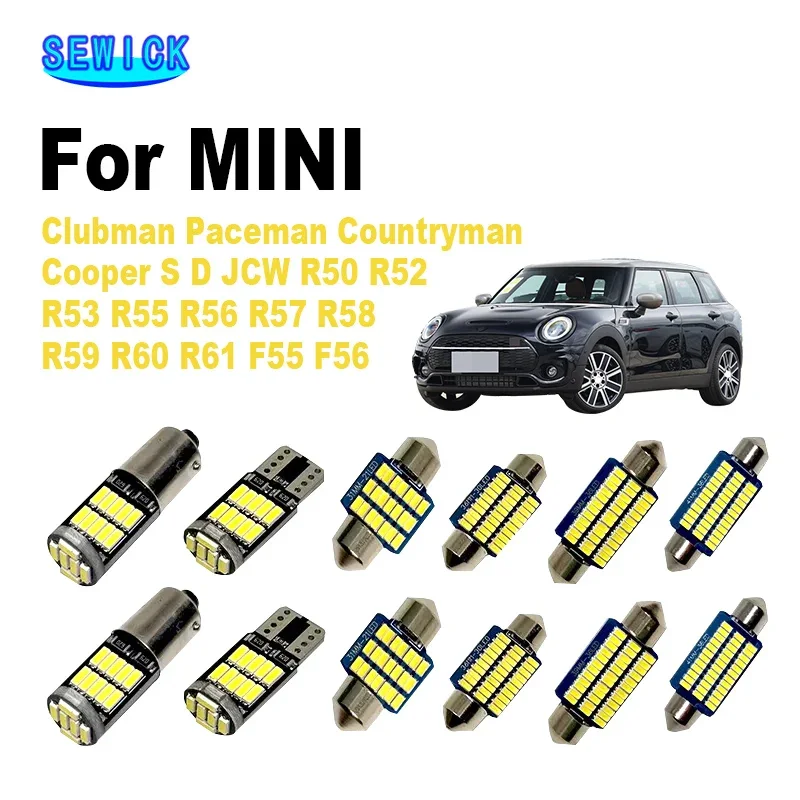 LED Interior Light Bulbs Kit For MINI Clubman Countryman Paceman Cooper S D JCW R50 R52 2025 R53 R55 R56 R57 new R58 R59 R60 R61 F55 F56