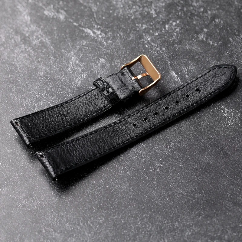Lizard leather Wathband 18 19 20 21 22MM Black And Brown Soft Bracelet Suitable For Men's Leather Strap Soft Bracelet