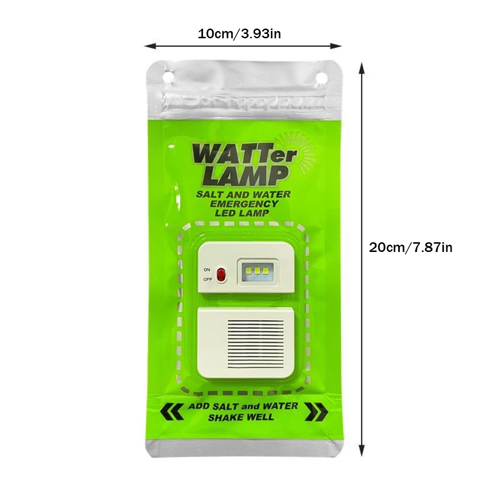LED Salt Water Emergency Lamp Waterproof Portable Energy Saving Lamp Reusable Travel Supplies for Night Fishing Equipment