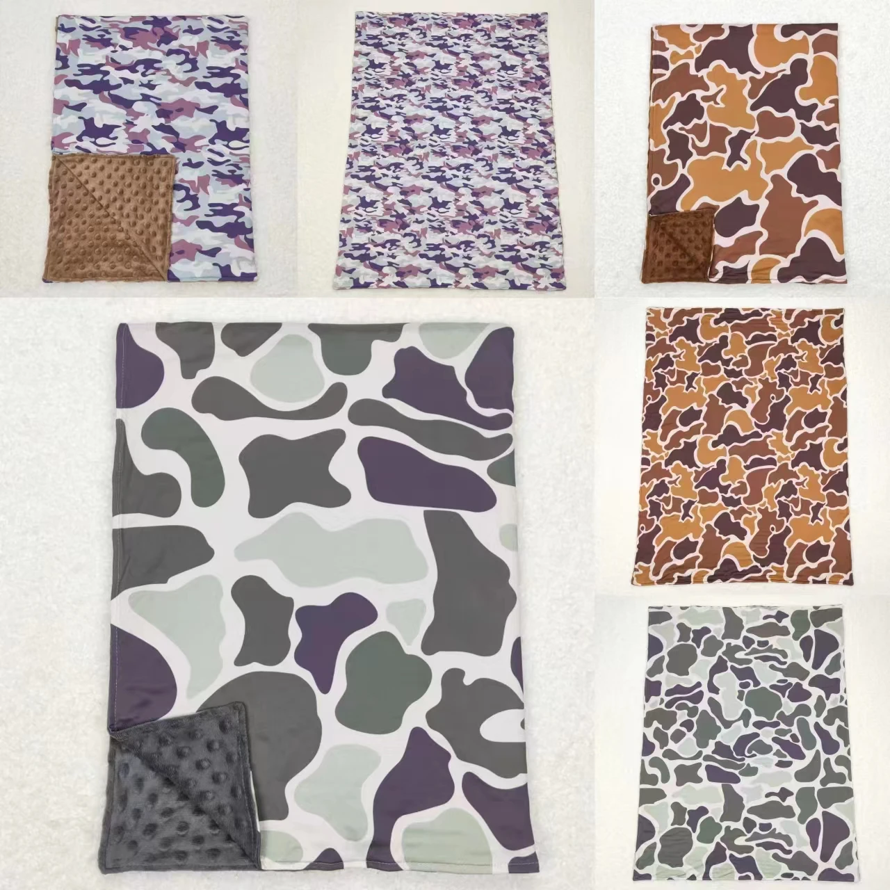 Wholesale Kids Bedding Fleece Toddler Baby Boy High new Quality Camo Flannel Children Newborn 2025 Thin Quilt
