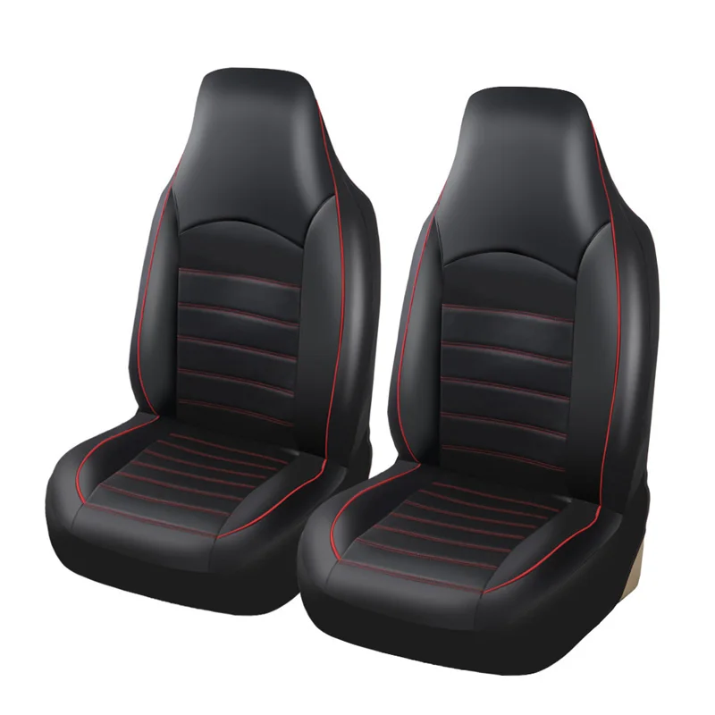 PU Leather Front Car Seat Covers Breathable High Bucket Car Seat Cover Auto Interior For 308 CC For Ranger XLT 2001 For Opel