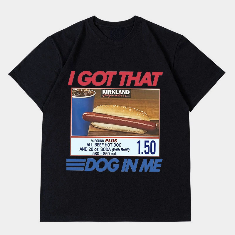 New COSTCO Food Court Hot dogs combine fun printed men's and women's short sleeve T-shirts