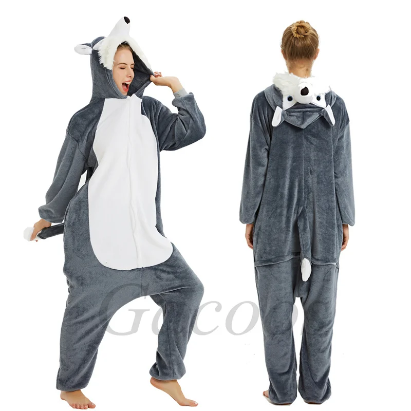 New Anime Kigurumi Unicorn Pajamas Women Animal Onesie Adults Pijama Unicornio Hooded Sleepwear Winter Flannel Jumpsuit Sleepers