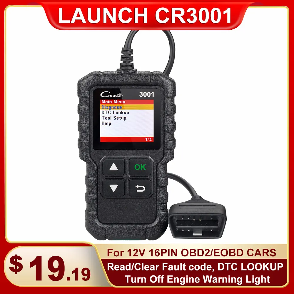 LAUNCH X431 CR3001 ALL OBD2 Scanner Car Diagnostic Tools Automotive Professional Code Reader 2025 Check Engine new Free Update pk ELM327