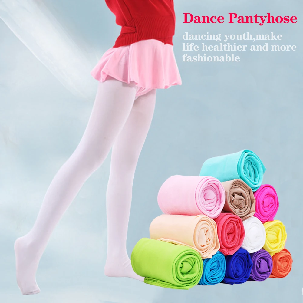 Kids 2025 Pantyhose Ballet Dance Tights for Girls Stocking Children Veet new Solid Color Pantyhose Girls Gymnastics Dance Ballet Tights