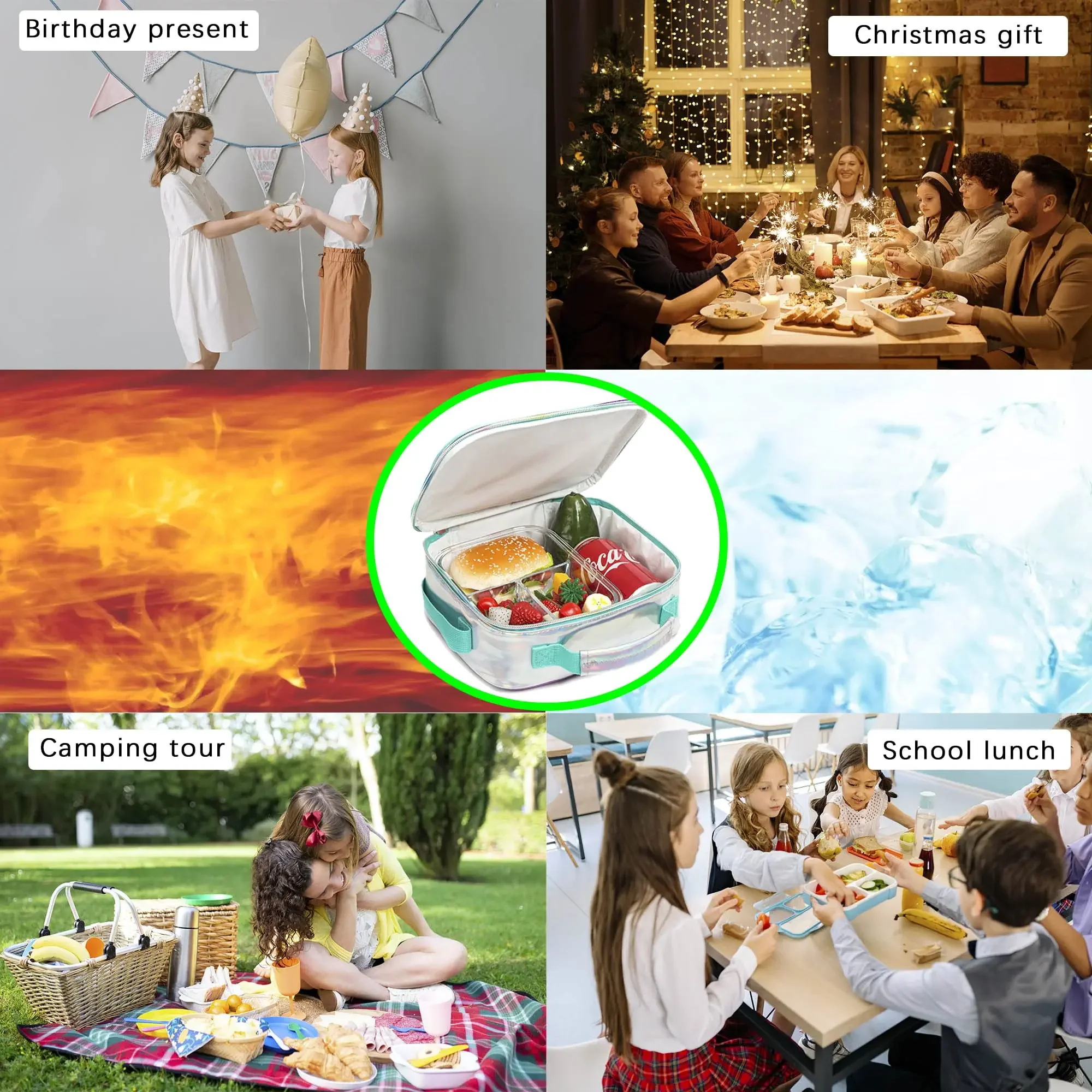 Gsequins Lunch Bag for Kids Insulated Lunch Dinner Bag Picnic Travel Breakfast 2025 Box School new Kids Handy Lunch Bag Food Bag