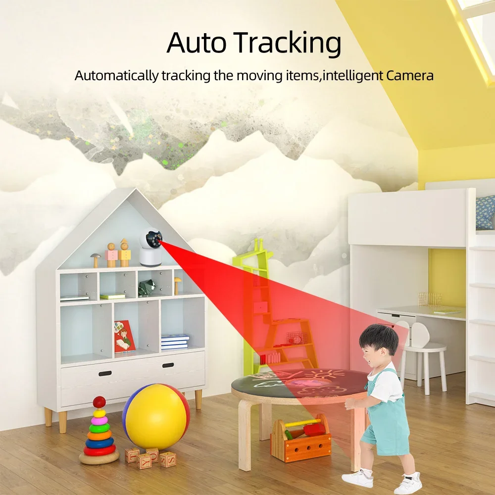 5MP IP WiFi Camera Surveillance Security Baby Monitor AutomaticThousands Of Miles Away Laser Teasing Cats Indoor Video Camera