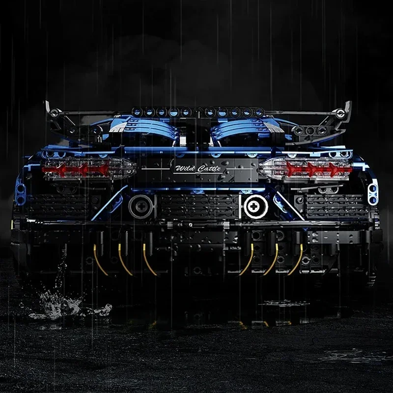 Technical MOC 10520 Super Blue Speed Sports SVJ Car Model 3811PCS Building Blocks Brick Toys for Children Adult Birthday Gift
