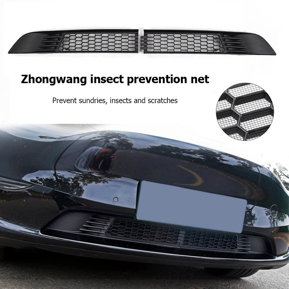 3 Model Y Front Bumper Hood Vent Grille Net Radiator Protective Mesh Grill Panel For Tesla Grid Accessories