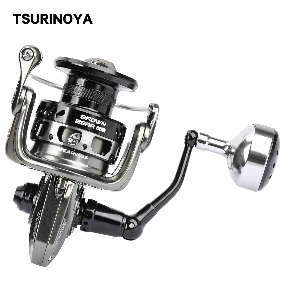 TSURINOYA BROWN BEAR High Strength Spinning Fishing Reel 3000 4000 5000 6000 7000 SW Game Power Fishing Wheel for Saltwater Boat