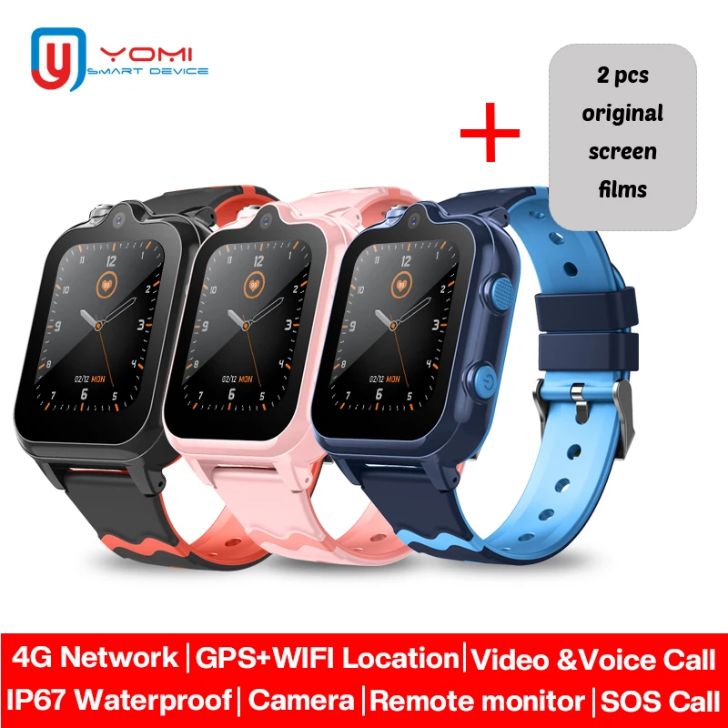 4G Children's 2025 Smart Watch D35 Waterproof Bluetooth Music Player new WhatsApp SOS Call Dual-Cameras Android 8.1 Phone Watch with sim