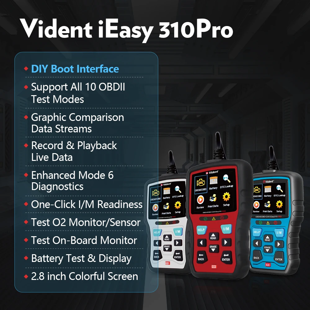 Vident 2025 iEasy310Pro OBD2 Scanner Check Engine Light Code Reader Professional EOBD new ODB2 Automotive Scanner Car Diagnostic Tool