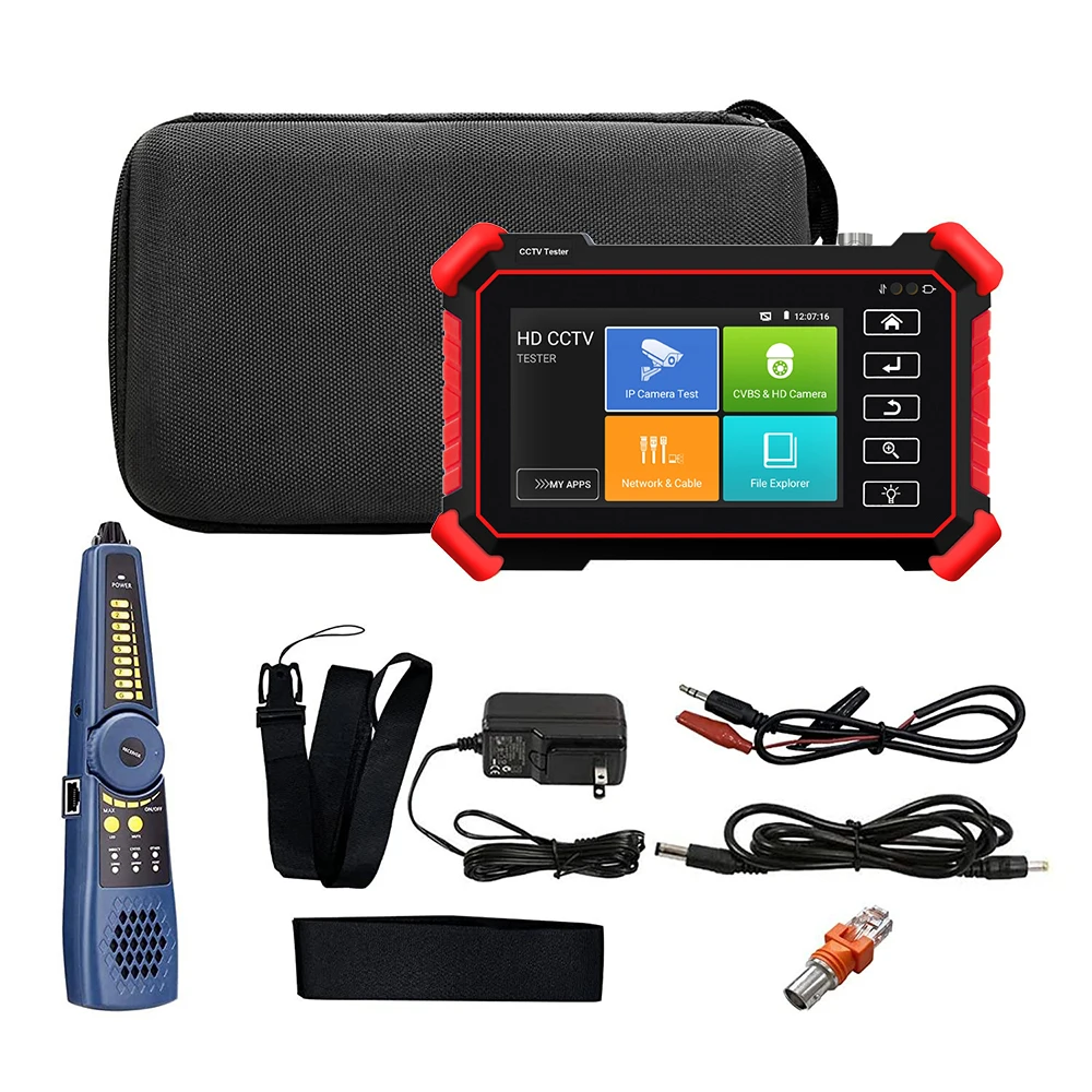 PEGATAH 4 inch 8K IPC Tester Support 8MP AHD/CVI/TVI Analog Camera Tester Monitor CCTV Tester for HIKVSION IP camera Tester