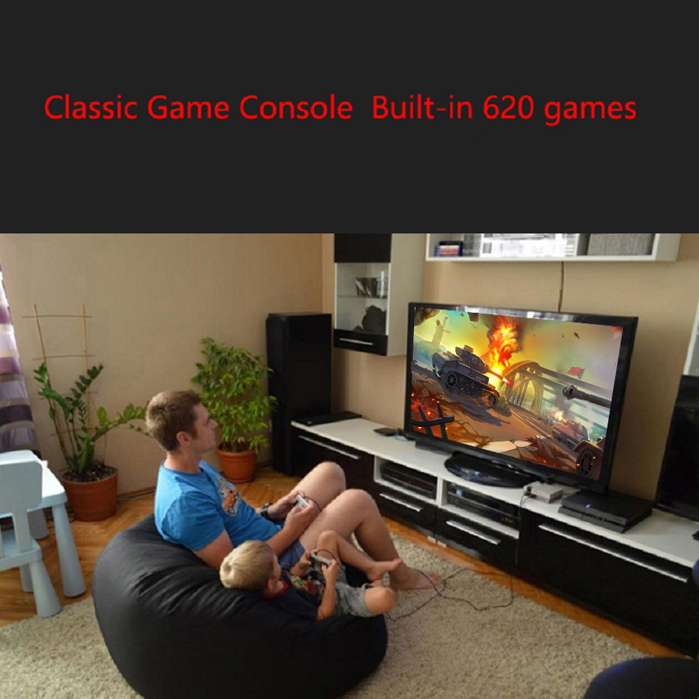 Retro Mini TV Game Console Portable Set Classic Handheld 620 Video Gaming Player Dustproof Portable Carrying Decor