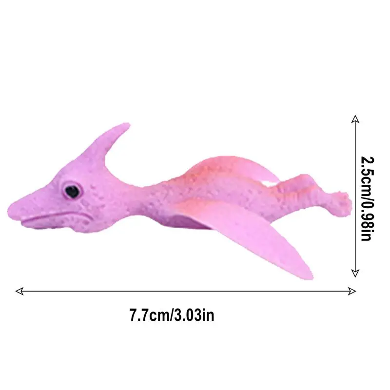 30pcs Slingshot Dinosaur Finger Toys Funny Finger Launching Dinosaur Sticky Toys Soft Rubber Animal Finger Toy For Parties Event