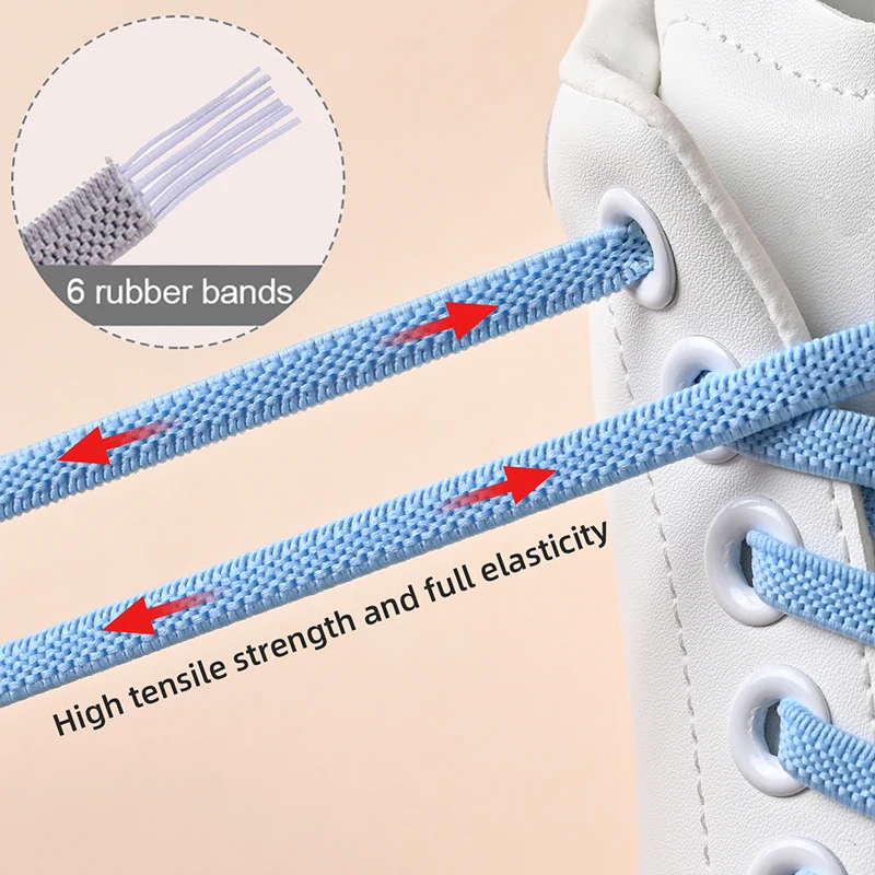 No Tie Shoelaces Elastic Outdoor Leisure Sneakers Quick Safety Flat Shoelace Kids 2025 And Adult Unisex new Lazy laces