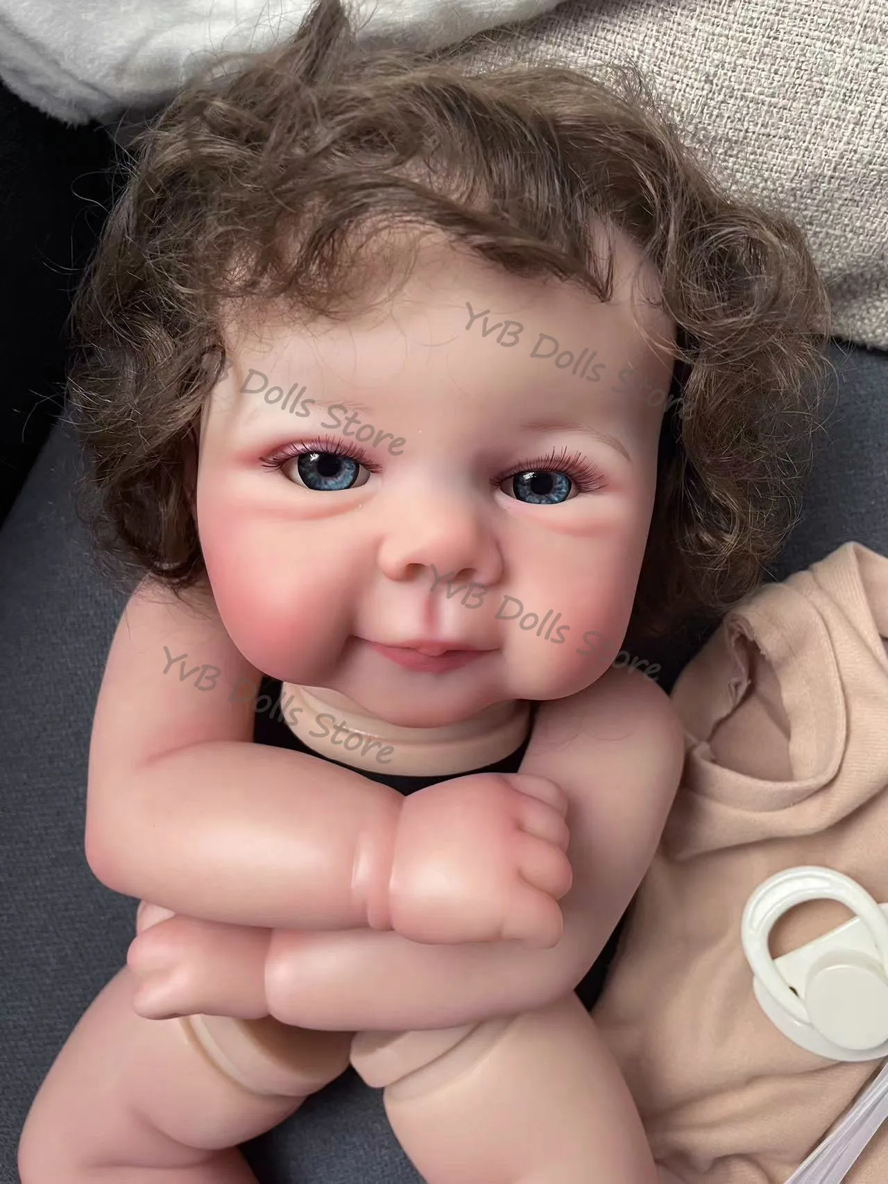 19inches Painted Juliette Already Reborn Doll Kits with Many Details Veins Unassembled Doll Parts with Cloth Body and Eyes smile