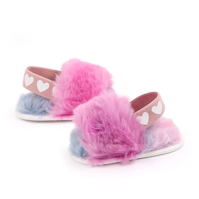Baby Girl Winter Slipper Soft Fluffy Cute Pink Multiple Chioces High Quality for Newborn Toddler 0-6-12 Months 2023 New Fashion