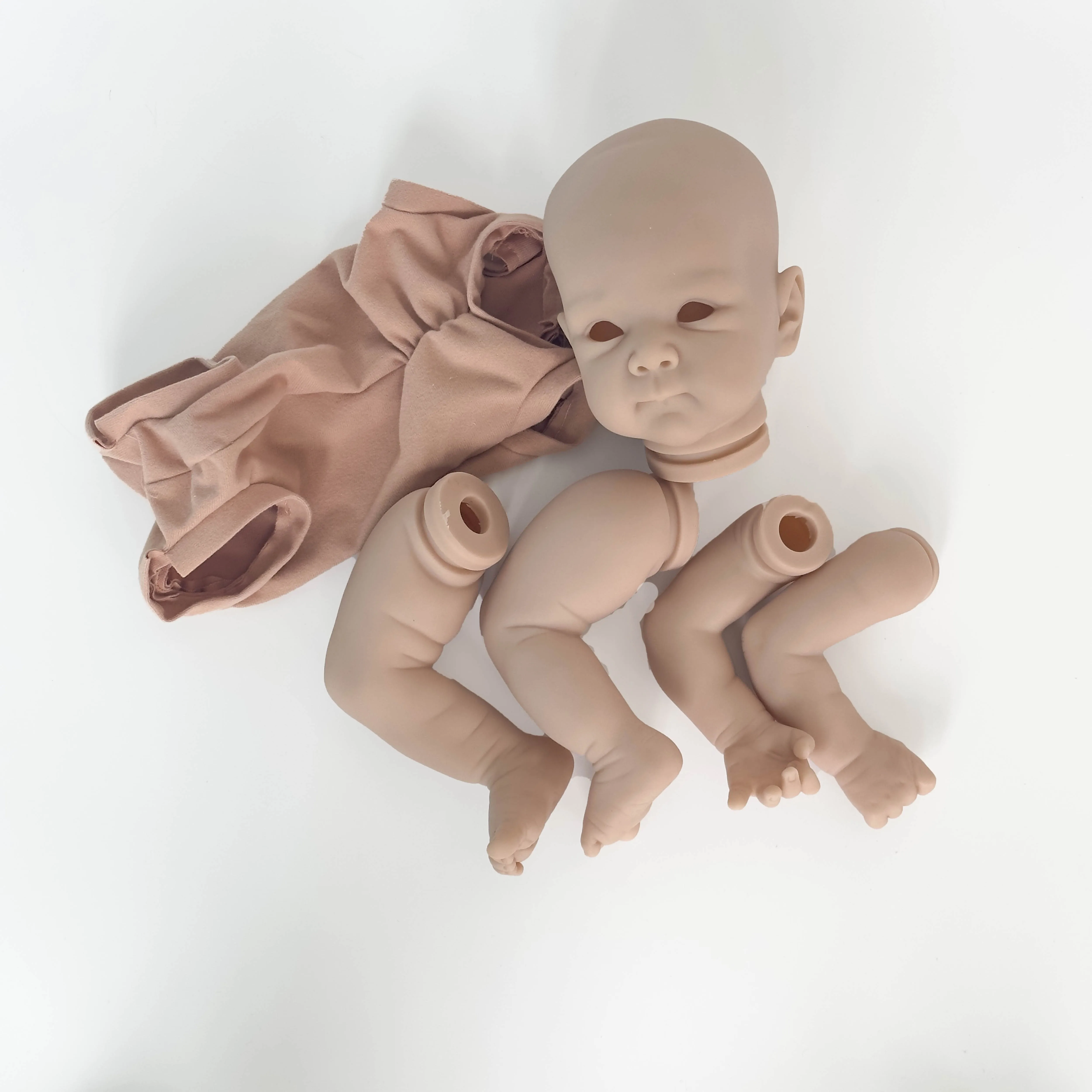 NPK 18inch Reborn Doll Kit Bettie Unfinished Unpainted Fresh Color Blank Doll Kit with cloth Body