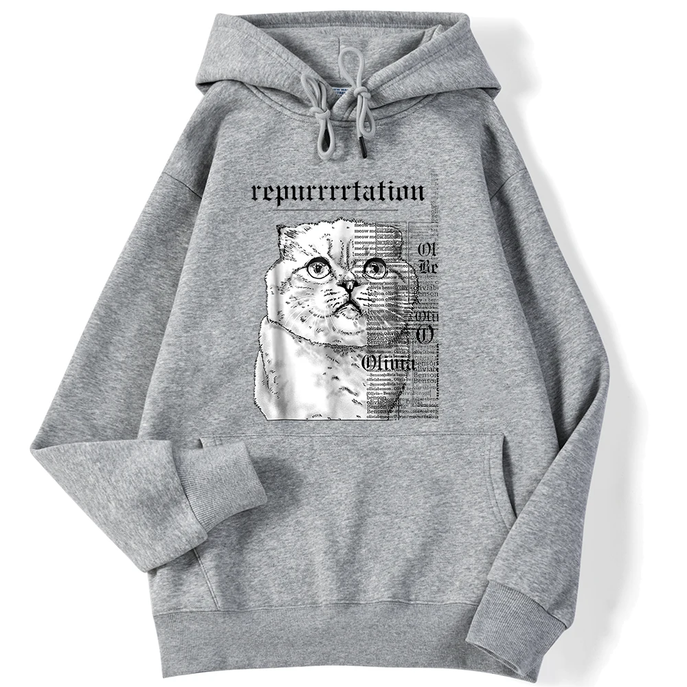 Street Ladies Hoodies Taylor White Cat Tee Rep Tour Printing Sweatshirts Comfortable Breathable Warm Women Streetwear Clothing