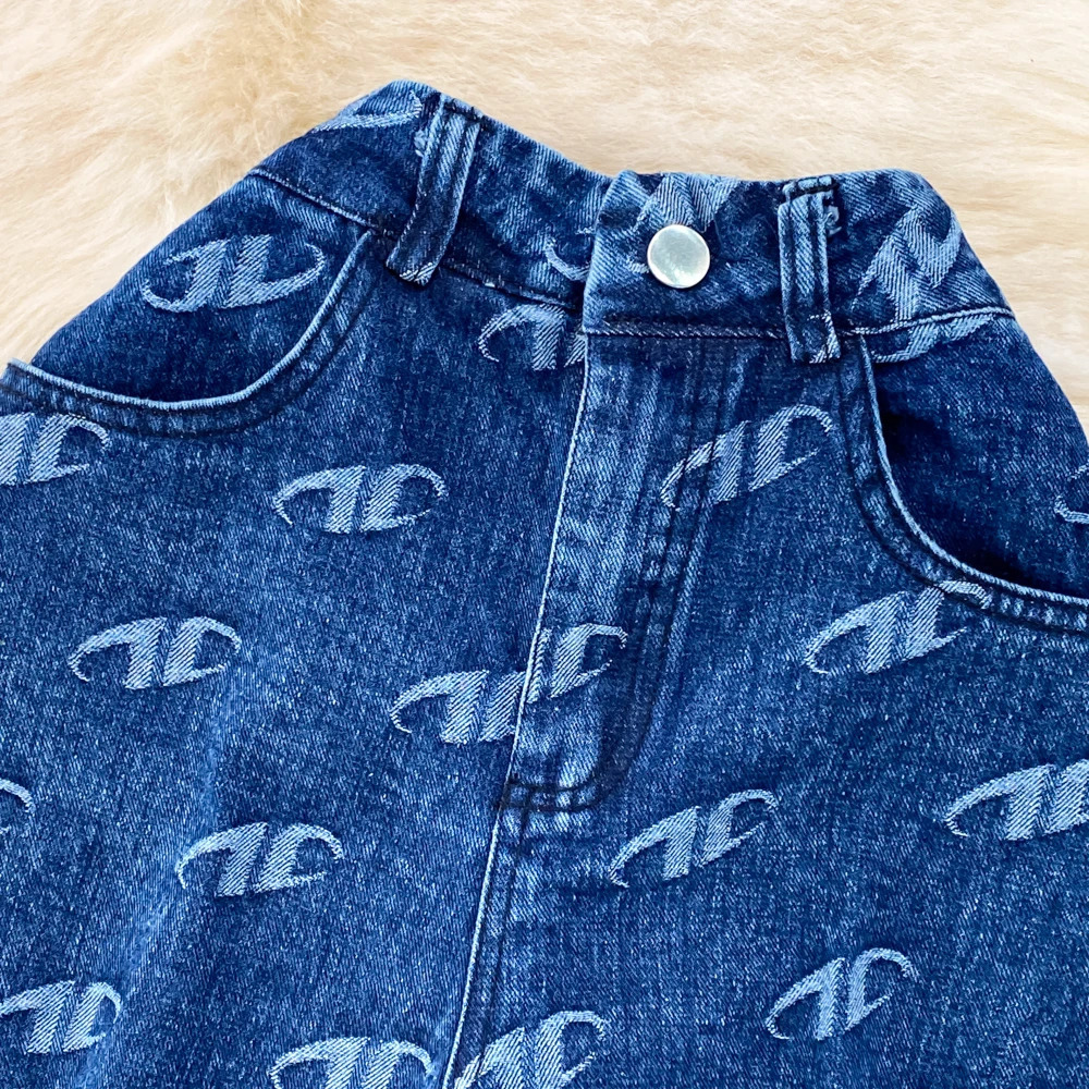 Womens Fashion Suit Retro American Style ChestTop Denim Vest TwoPieces Sets Casual HighWaisted Slimming StraightLeg Pants 240329