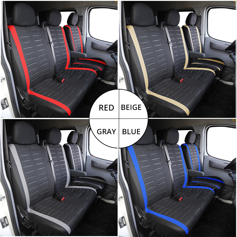 2+1 Seat Covers Car Seat Cover for Transporter/Van,Universal for 2+1 Car Seater,Truck Interior,for Renault Master 3 Seater