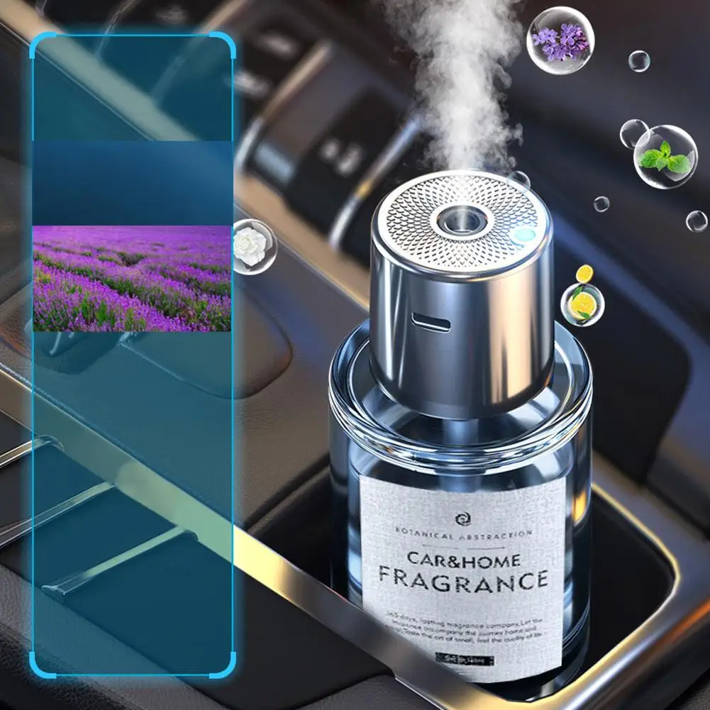 Car Air Freshener Electric Auto Air Diffuser Aroma Car Fragrance Mist Car Perfume Accessories Humidifier Air Aromatherapy V E0W2