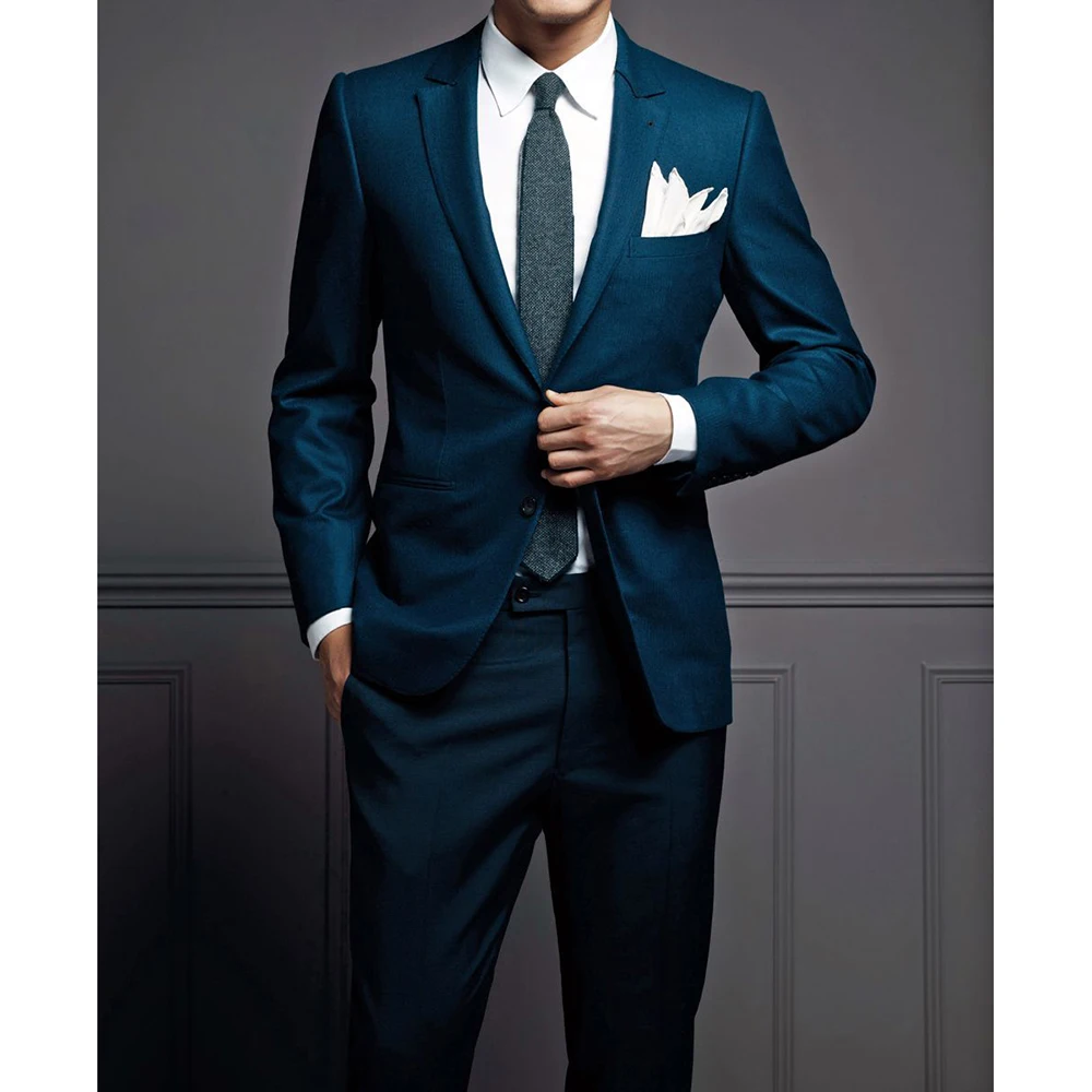 STEVDITG Gorgeous Men's Suits Regular Length Single Breasted Notched Lapel 2 Piece new Jacket 2025 Pants Prom Party Outfits Set