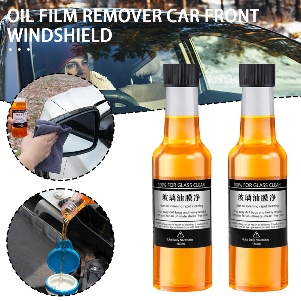 150ml Car Windshield Glass Oil Film Remover Universal Polish Glass Cleaner For Clean Water Spots Rain-Mark 1/2/4PCS