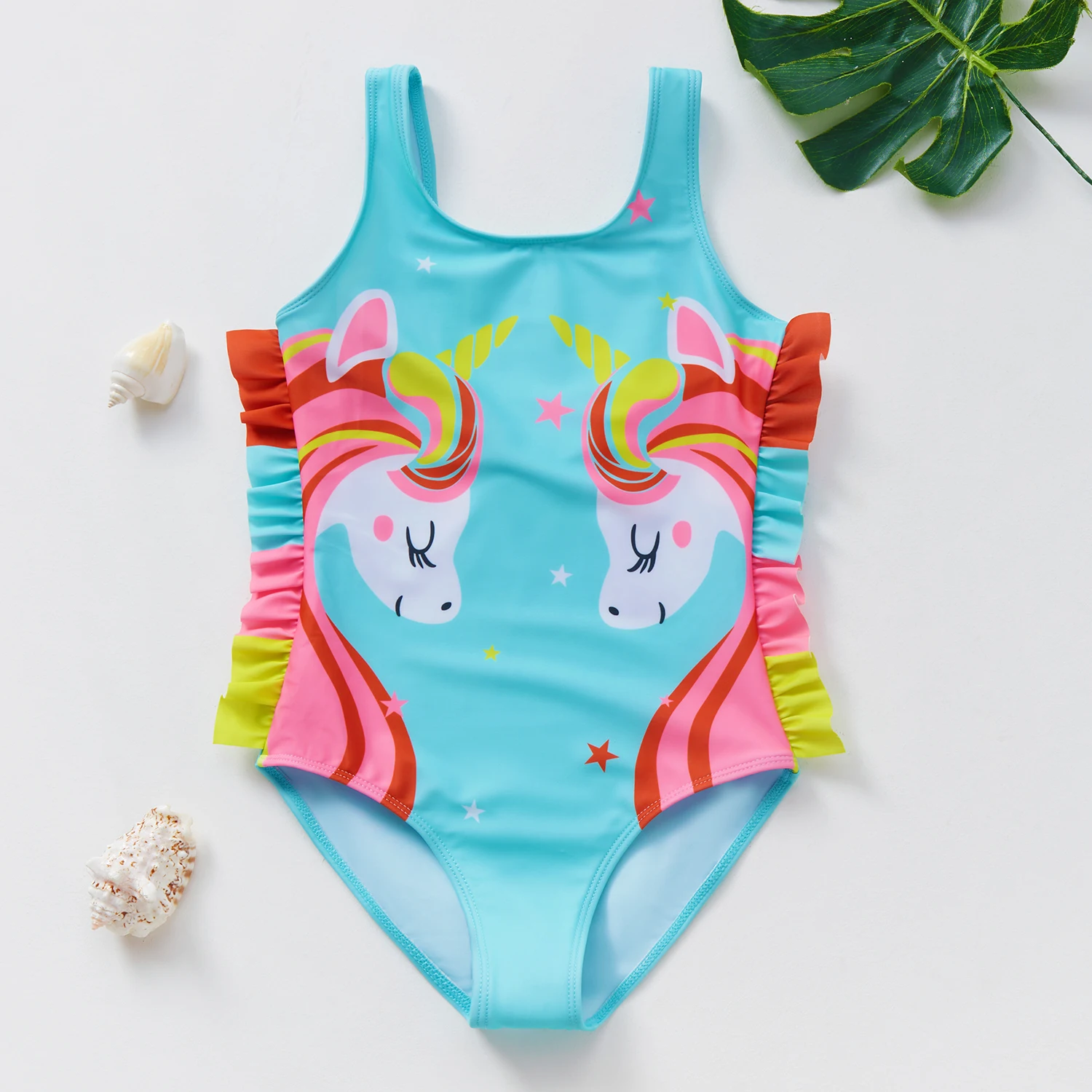 2~11Y Girls Swimwear One Piece Girls Swimsuit Children Swimming Suit High quality Kids Bathing suit Beach wear-1106MIX