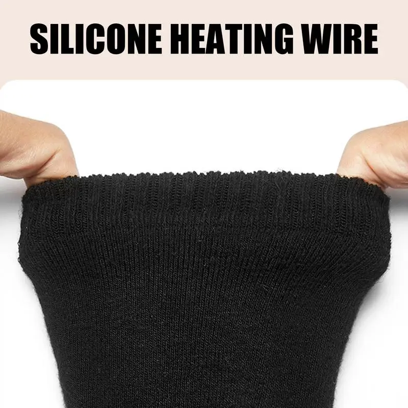 Rechargeable Heated Socks USB Electric Heated Socks Fast Heating Winter Supplies 5V Constant temperature heating Long Stocking