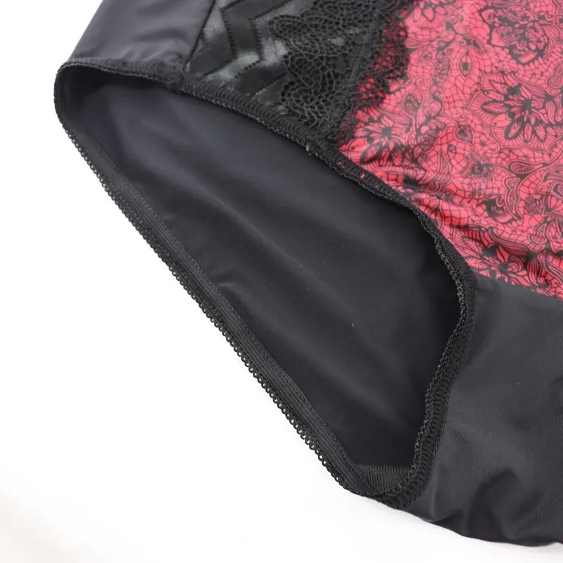 Beauwear XL-6XL High-Rise Women Panties Floral Lace Briefs Ladies Sexy Lace Panties Underwear Breathable Underpants Lingeries
