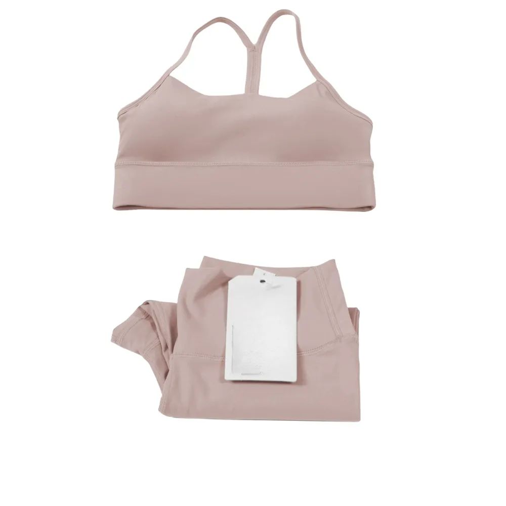 Align Yoga Set Women 2 Pieces Sportswear Gym Top U-shape Y-shape Bra Fiess High Waist Leggings Workout Sports Clothes Tracksuits Jogger