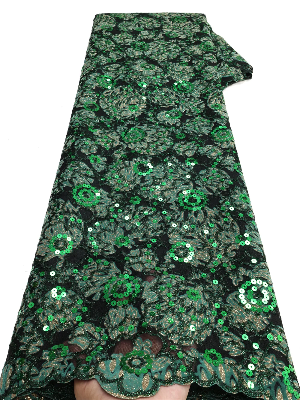 African Velvet Sequined Lace Fabric 2023 High Quality Embroidery Nigerian French Lace Fabric For Sew Party Dresses