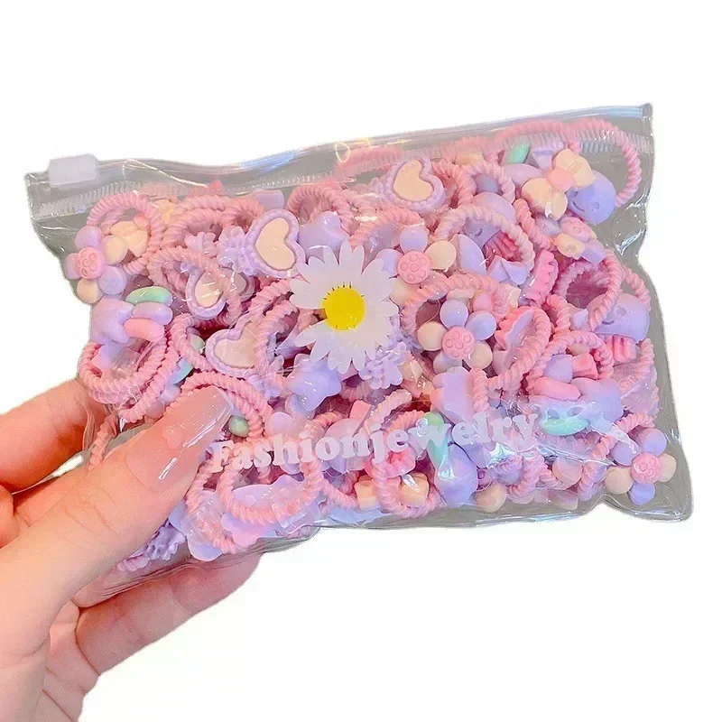 Children's Rubber Band Does Not Hurt The Hair Elastic Good Girl Baby Head Rope Small Tie Chirp Scrunchies Headdress