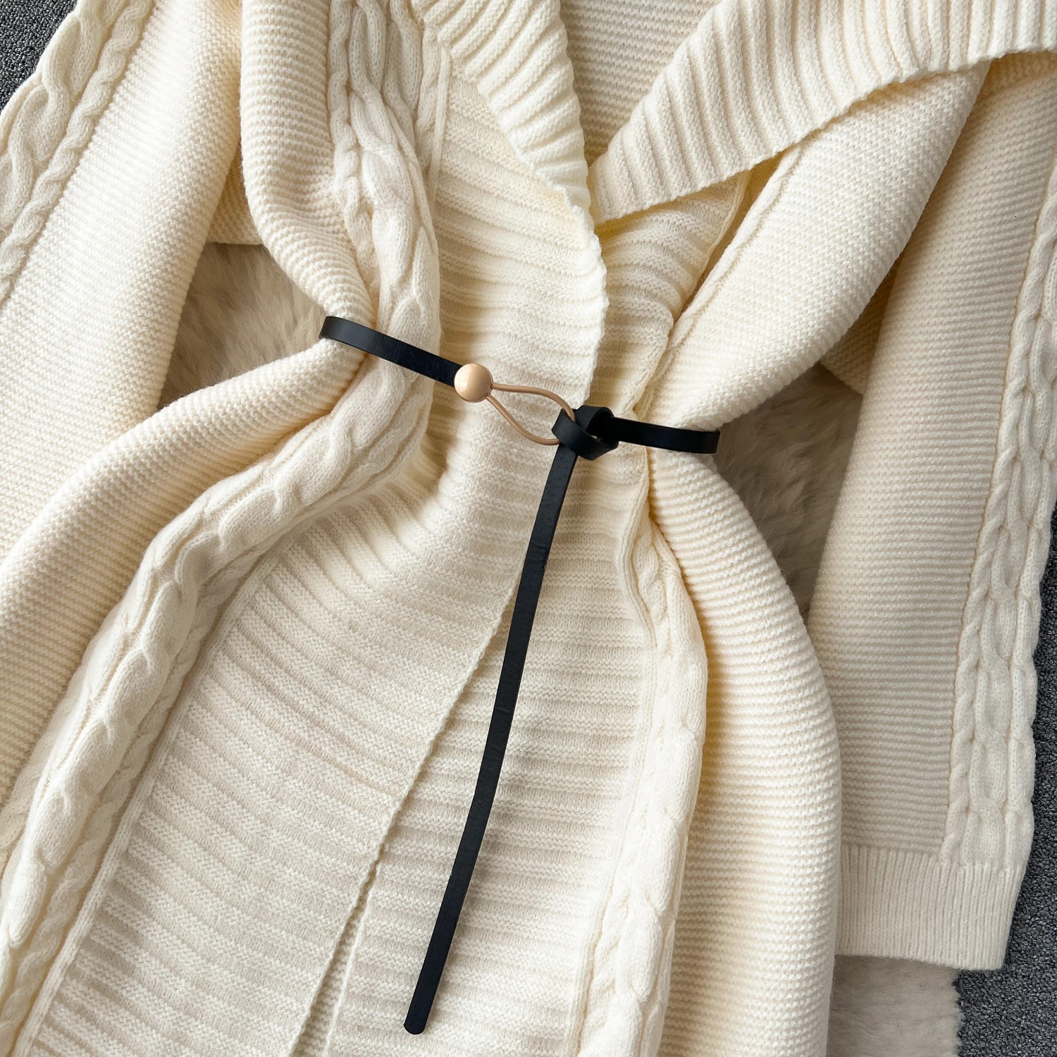 Women Beige Thick Warm 2025 Loose new Brown Cardigan Knit Long Coat Gray Long Sleeve Sweater Tops Streetwear Women 2023 Autumn Winter New