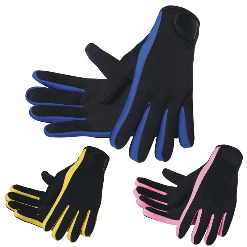Pair mm Neoprene Skid proof Diving Gloves Non slip Scuba Surfing Snorkeling Kayaking Five Finger Glove