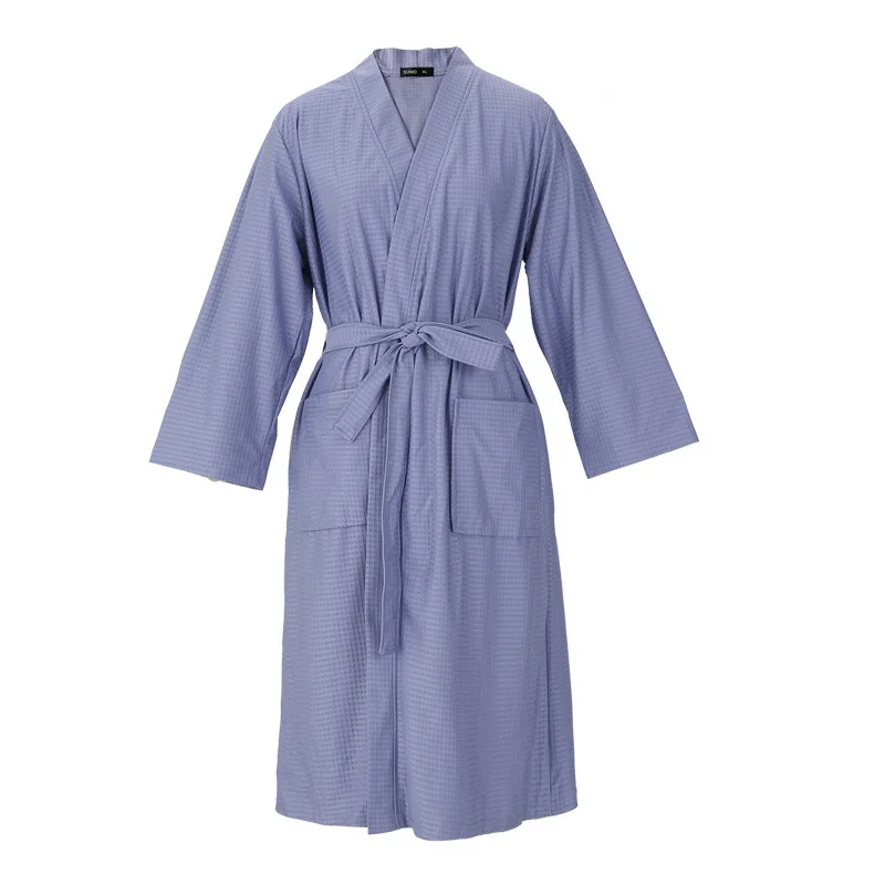 Summer Male Robe Summer Satin Sleepwear Kimono Sexy Loose Bathrobe Gown Men Silky Satin Nightgown Nightwear Home Clothes