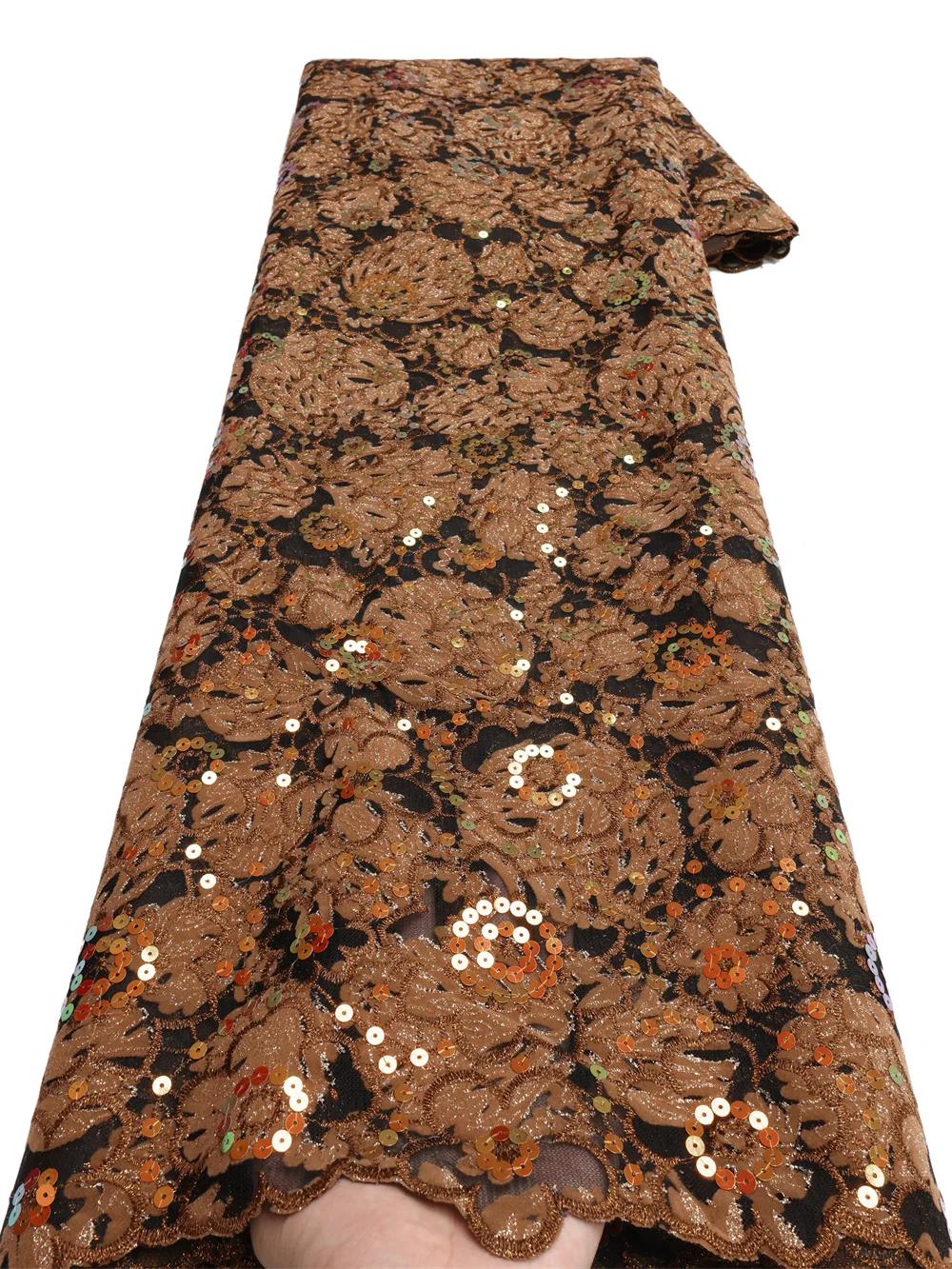 African Velvet Sequined Lace Fabric 2023 High Quality Embroidery Nigerian French Lace Fabric For Sew Party Dresses