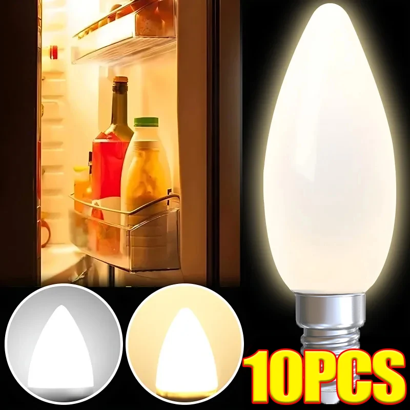 Mini LED Refrigerator Light Bulb for Kitchen Bedroom Home E12 E14 Screw Bulb Display Cabinet 220V High Bright Warm White Lights