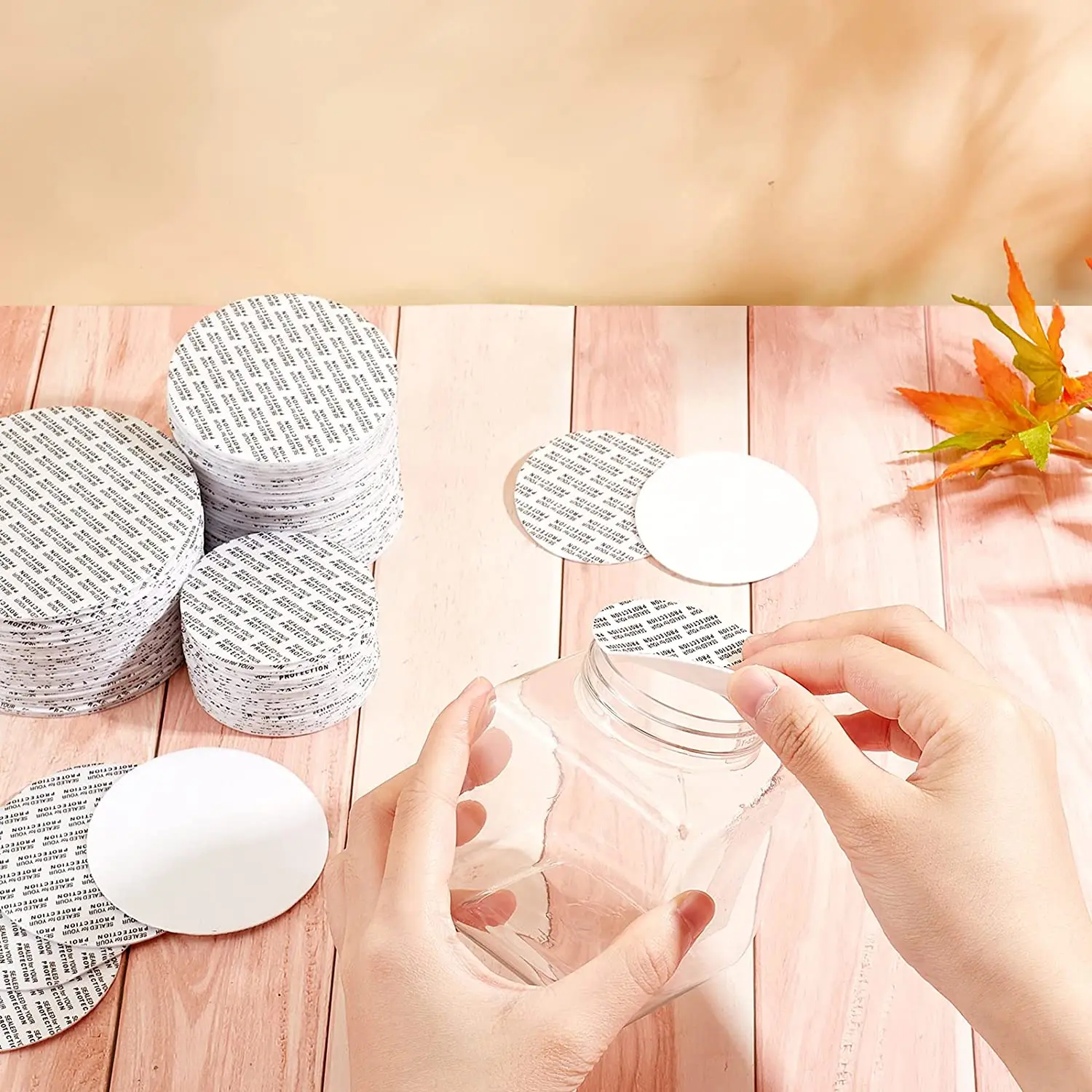 500PCS Pressure Sensitive Gasket Self-adhesive Foam Sealing Film Seals Cap Liner For Plastic Bottle Food Cosmetic Jar 20mm-101mm