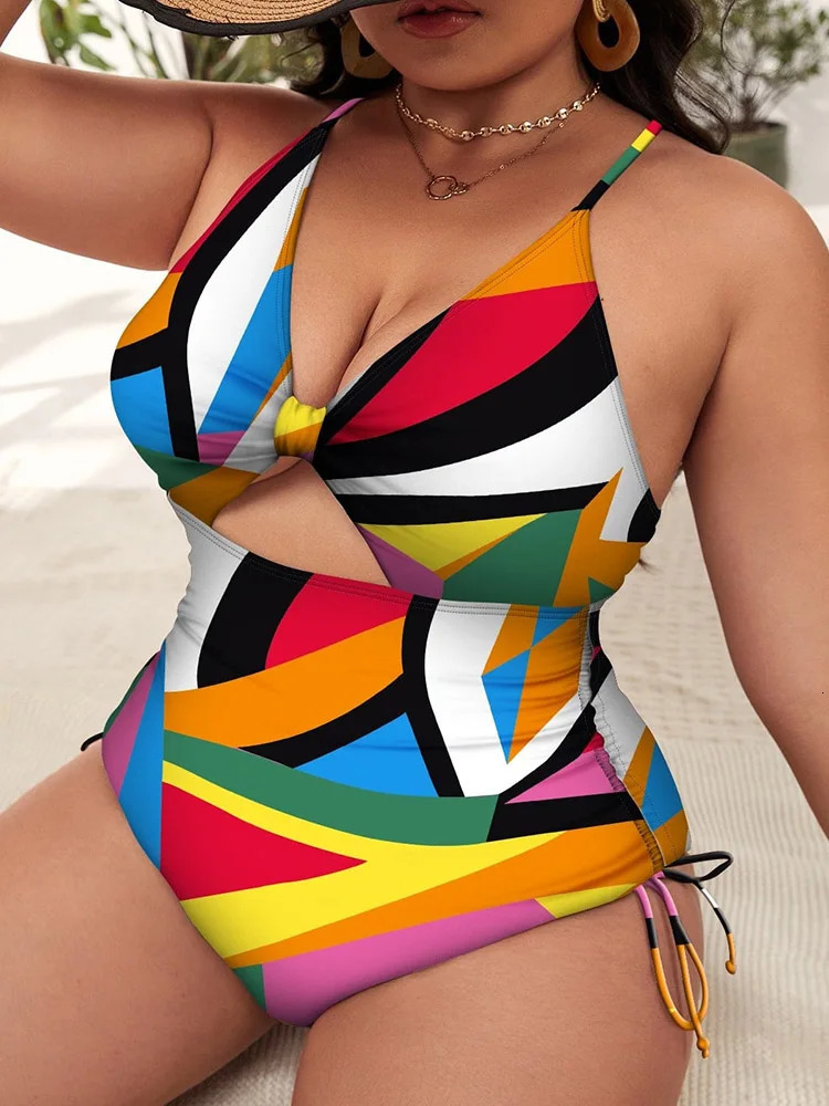 2023 Large Plus Size Swimwear Women Onepiece Push Up Swimsuit Beachwear Bathers Bathing Swimiming Swim Suit Female 240318
