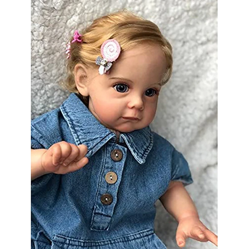 60cm Maggi Reborn Dolls Realistic Reborn Toddler Girl Doll Soft Silicone Real life Baby Girl With Long Hair Children Toys Gifts
