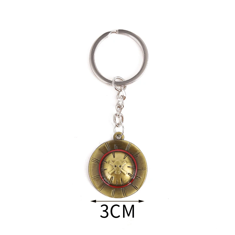 Anime 2025 One Piece Keychains Vintage Antique Bronze Plated new Edward Newgate Whitebeard Pendant Keyring Gifts for Christmas