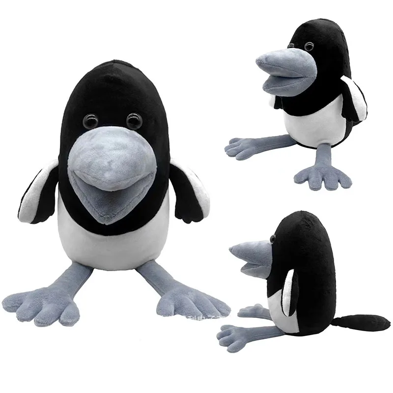 22cm Steve and Maggie Plush Toy New Halloween Kawaii Magpie Crow Peluche Toys Soft Stuffed Animal Doll Pillows for Holiday Gifts