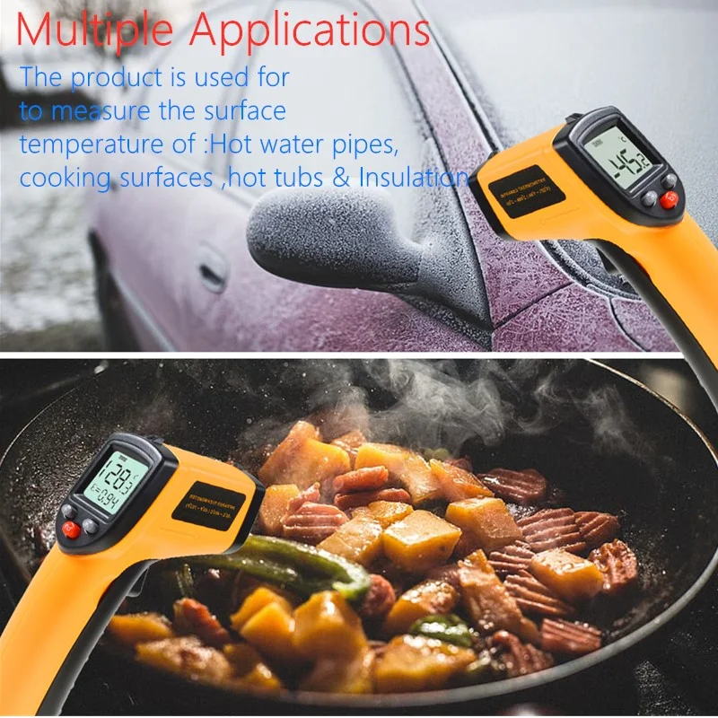 2024 IR Infrared Thermometer Digital LCD Non-Contact Laser Home Industrial Measurement Temperature Meter Worldwide Dropshipping