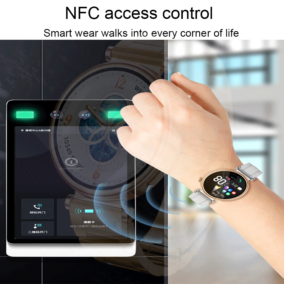 2024 New WATCH GT4 Mini Smart Watch Women 1.3 Inch AMOLED NFC Compass Clock Bluetooth Call IP68 Waterproof Lady Smartwatch men