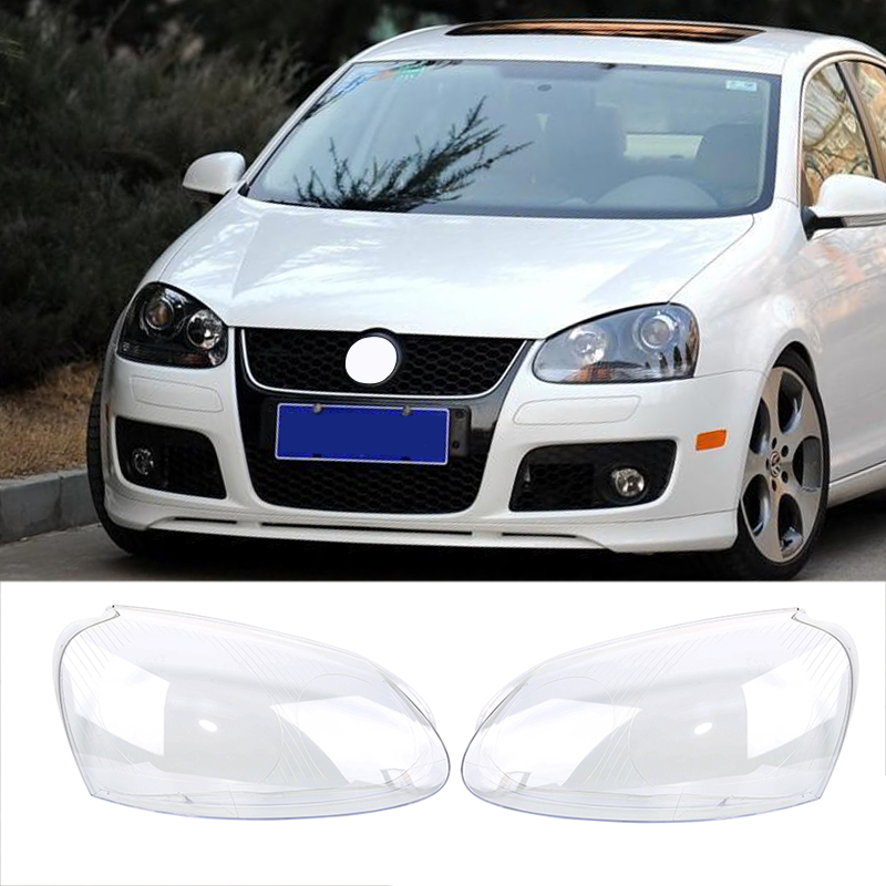 Lights Head 1/2Pcs Car Cover ddmysmile For Golf 5 5 Jetta 2005 2009 Transparent Housing Front Headlights Lens Shell Glass Lampcover Smile