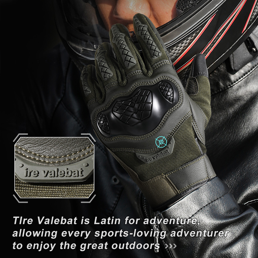 Motorcycle Gloves Touch Screen Cycling Bicycle Anti-Slip Shockproof Rubber Protective Shooting Mitten Men Women