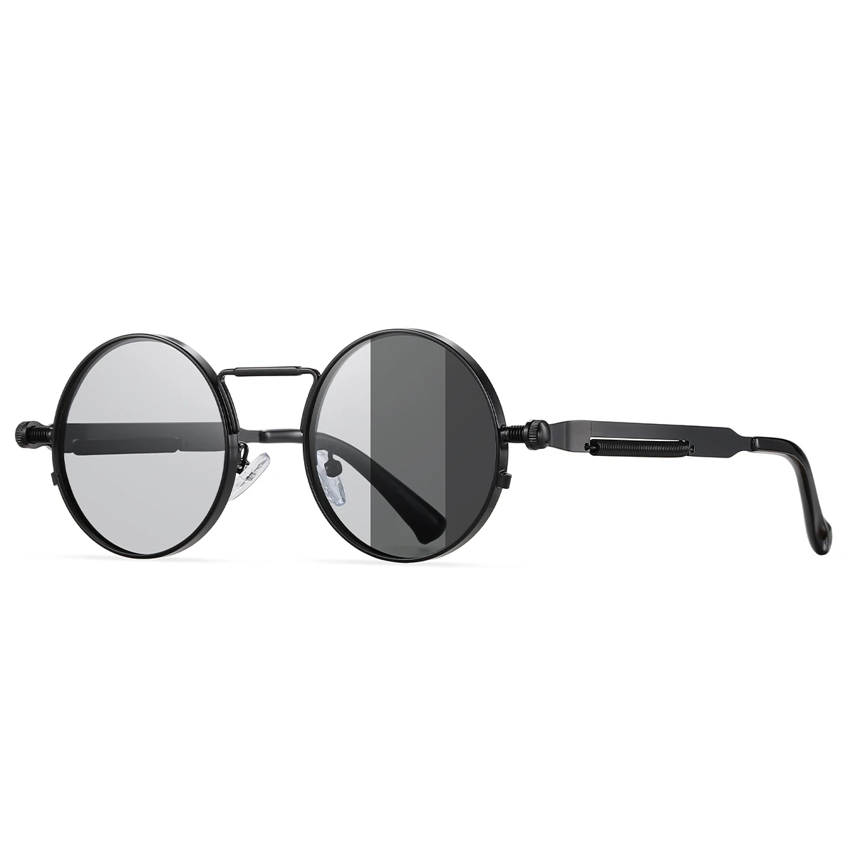 For Sunglasses BARCUR Round Men Polarized Retro Steampunk Sun Glasses For Women Vintage Style Uv400 Eyewear Accessory ddmysmile Oculos Smile